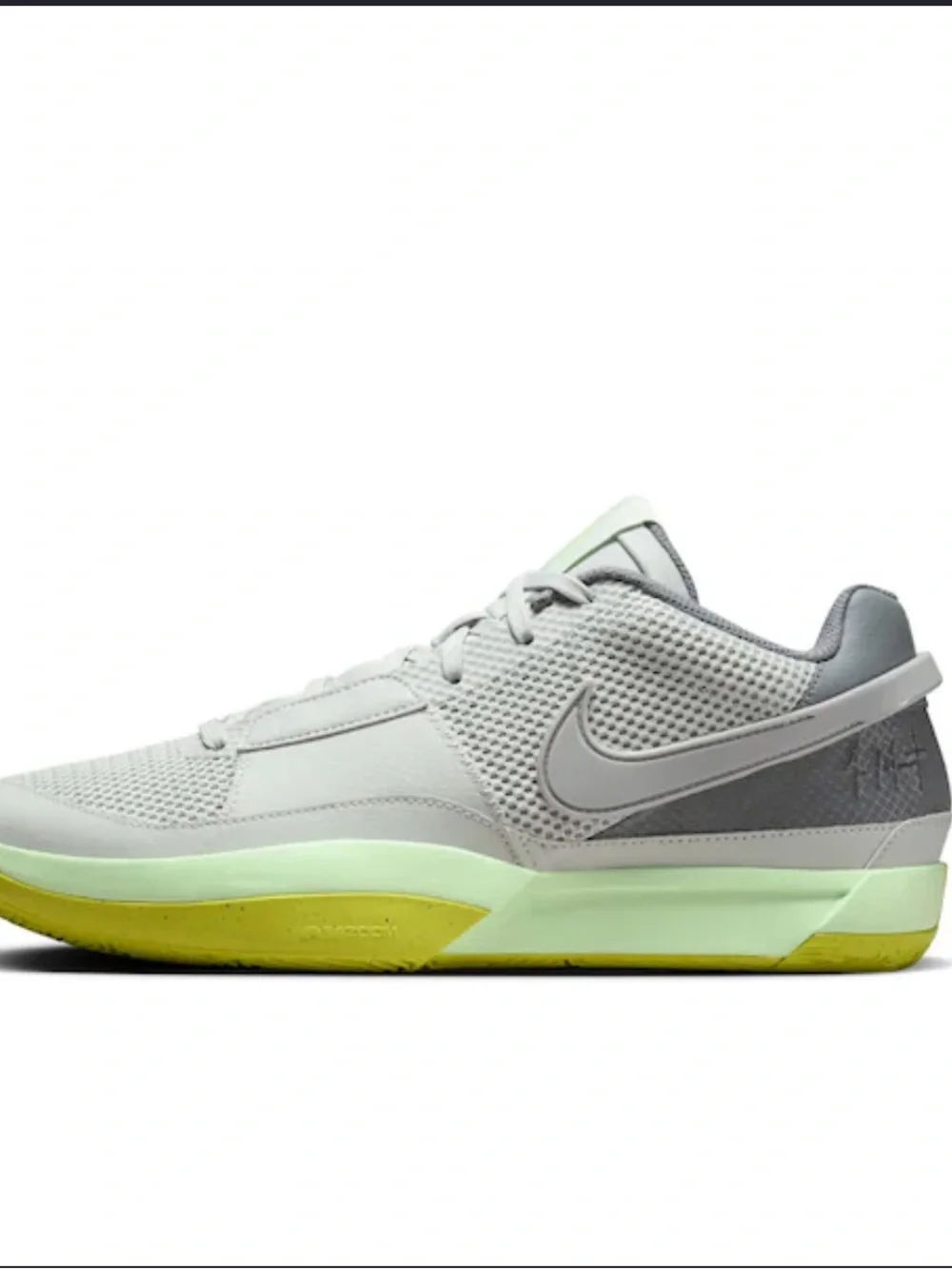 Nike Ja 1 Light Silver/Cyber sneaker size 8.5